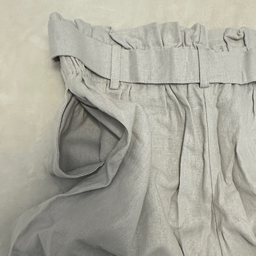 Double Zero Women's Gray Paperbag Waist Shorts L - Picture 5 of 6